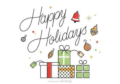 Vector Happy Holidays Card - Download Free Vector Art, Stock Graphics ...