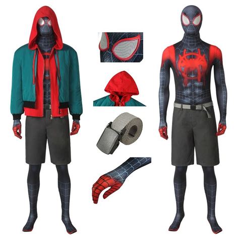 Spider-Man: Into the Spider-Verse Miles Morales Cosplay Suit ...