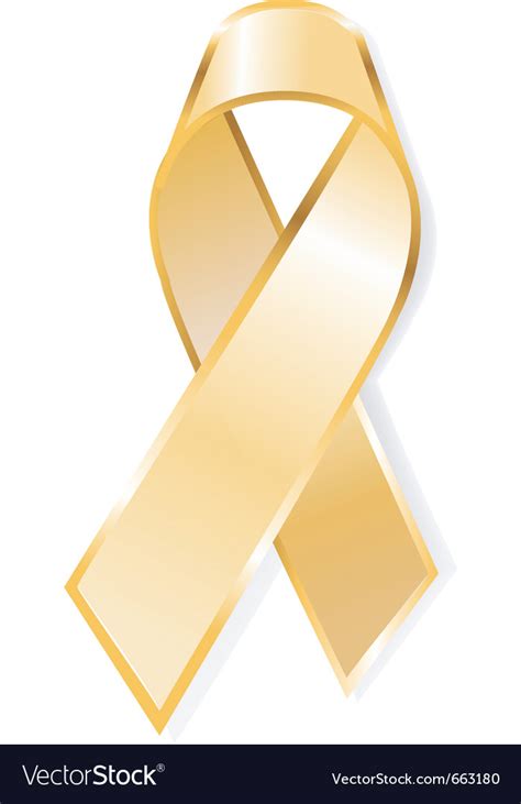 Aids awareness yellow ribbon Royalty Free Vector Image