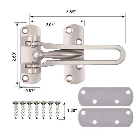 Satin Nickel Privacy Hotel Door Latch For Hotel Room Security