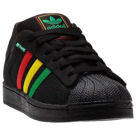 Galleon - Adidas Original Superstar II 2.0 Rasta Hemp G65535 Black/Red ...