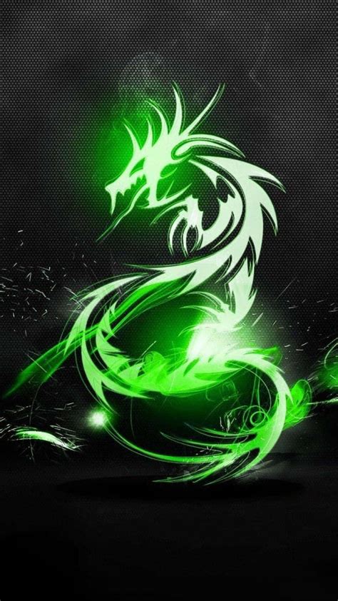 Download Awesome Cool Neon Green Dragon Wallpaper | Wallpapers.com