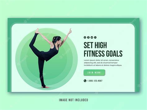 Premium PSD | Fitness exercise banner template