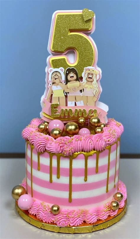 Girl Roblox Cake Topper Pink Roblox Birthday Party Cake - Etsy Australia