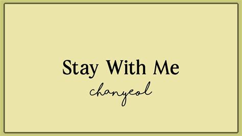 CHANYEOL (EXO) - Stay With Me ft. PUNCH (OST. Goblin) || Lyrics - YouTube