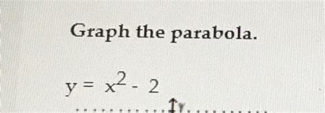 Solved Graph the parabola. y=x2−2 | Chegg.com