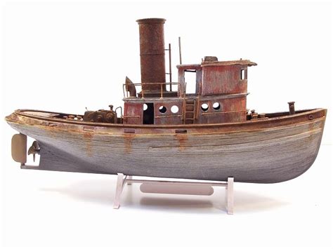 Micro Tug Boat M3 1:12 410mm Wooden Model Ship Kit RC Model Kit ...