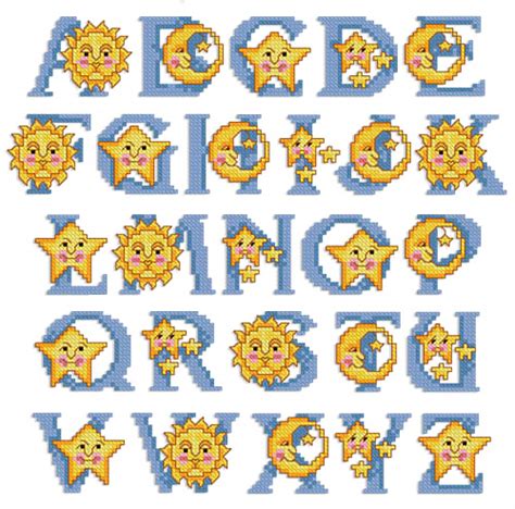 Celestial Alphabet Embroidery Font | AnnTheGran