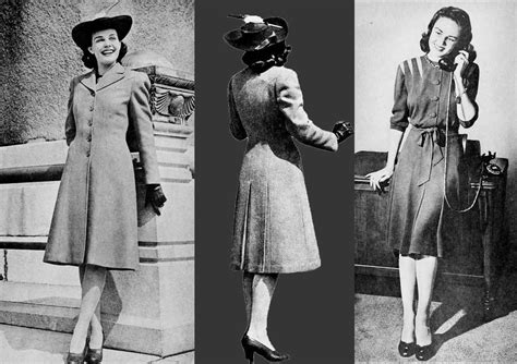 1940s Fashion - The Winter Dress and Coat of 1941 - Glamour Daze