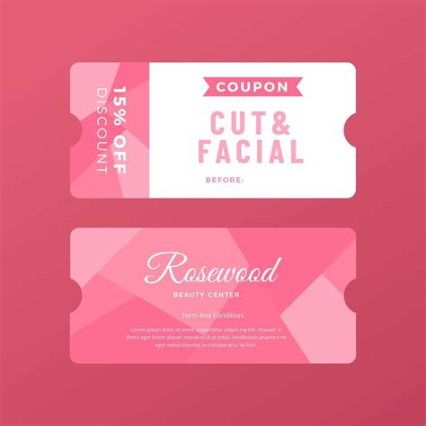 Beauty Care Coupon Template 274030 Vector Art at Vecteezy