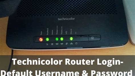 Log into technicolor router - lasopabros