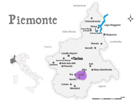 Map Of Italy Piemonte - Crissy Christine