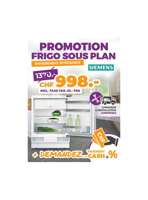 Frigo sous plan Siemens