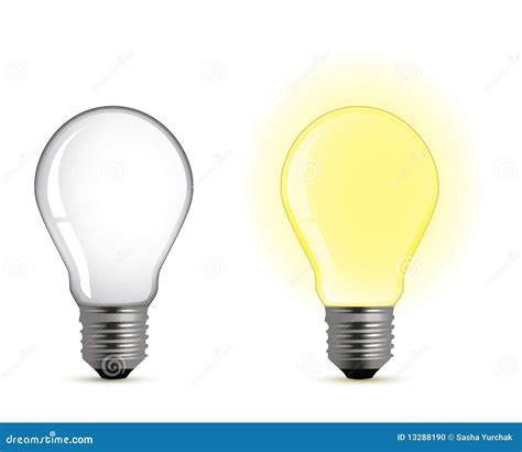 On/off light bulb stock vector. Image of bulb, light - 13288190