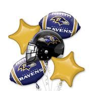 Baltimore Ravens Football Balloon Bouquet 5pc | Party City