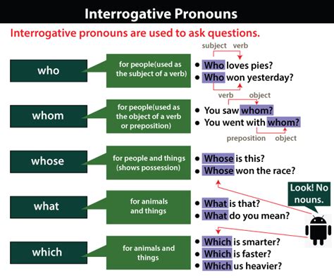 Interrogative Pronouns - Javatpoint