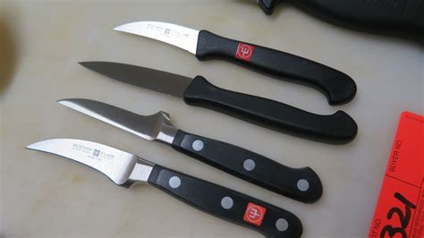 Qty 5 Wusthof Classic Chef Knives & 4 Paring Knife Set - Oahu Auctions