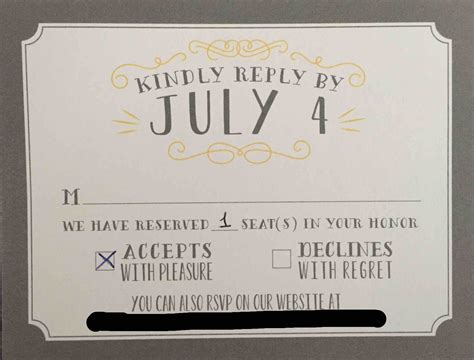 Reserved Seats Wedding Invitation - jenniemarieweddings