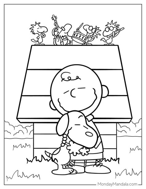 Snoopy Doghouse And Free Coloring Pages