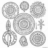 Colorful Indigenous Symbols Coloring Page 21593 17078 sketch template
