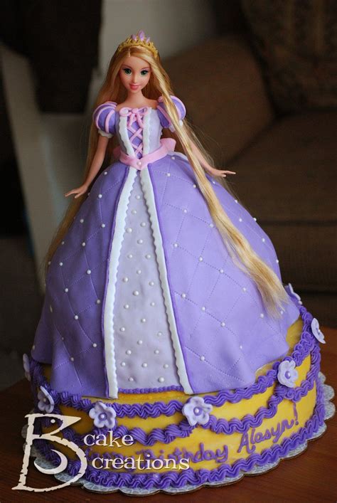 Rapunzel Cake on Cake Central | Doll cake, Rapunzel cake, Barbie dress cake