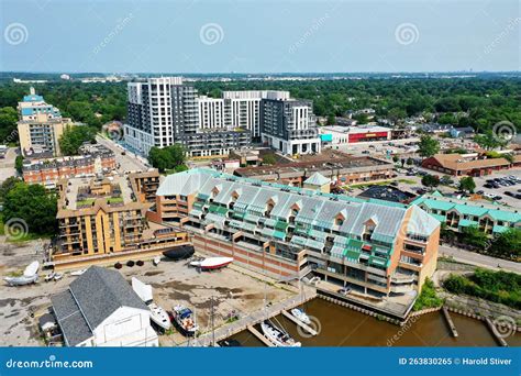 Aerial Scene of the Downtown of Oakville, Ontario, Canada Stock Image ...