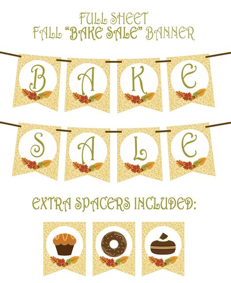 BAKE SALE SIGN Printable Party Banner and Decoration | Etsy