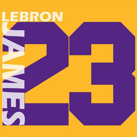 Lebron James Los Angeles Lakers Jersey Number Art Print 1 Mixed Media ...