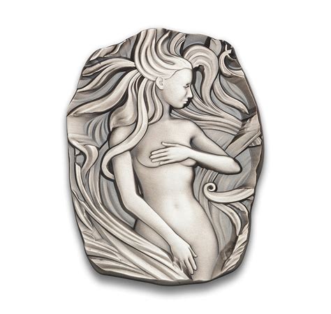 tsc.ca - 10 Ounce Fine Silver Art Nouveau Woman with Flowing Hair Argentia Limited Collector ...