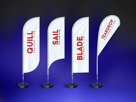 Feather Flag Banner Mockup | Feather flags, Flag template, Banner ...