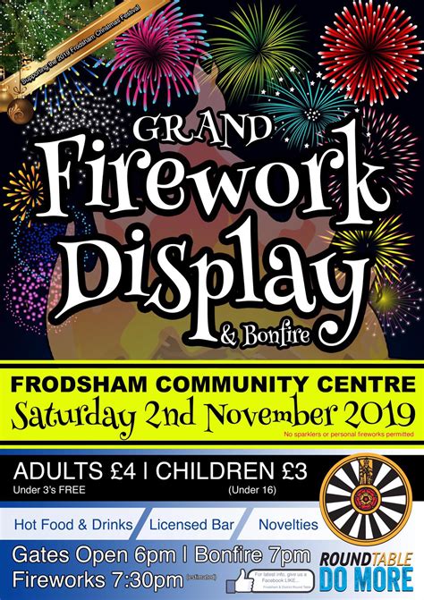 2019 firework poster - Frodsham Town Council