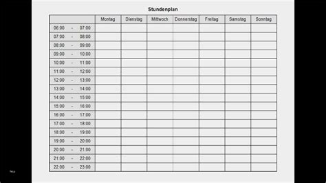 Stundenplan Uni Vorlage Excel Großartig Stundenplan Tagesplan ...