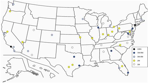 United States Metro Areas by marked by Population : r/MapPorn