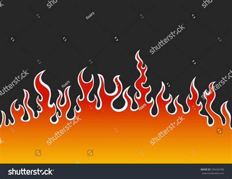 Flames Style Hot Rod Vector Illustration Stock Vector (Royalty Free ...