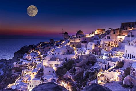 Greece at Night Wallpapers - 4k, HD Greece at Night Backgrounds on WallpaperBat