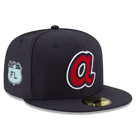 Men's New Era Navy Atlanta Braves Throwback 2017 Spring Training ...