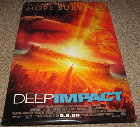 Deep Impact Movie Poster 2 Sided Robert Duvall Mary McCormack Téa Leoni 1998 | eBay