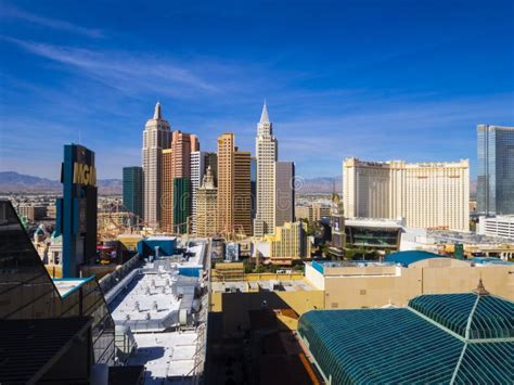 Skyline of Las Vegas Strip - Aerial View - LAS VEGAS - NEVADA - OCTOBER 12, 2017 Editorial Stock ...