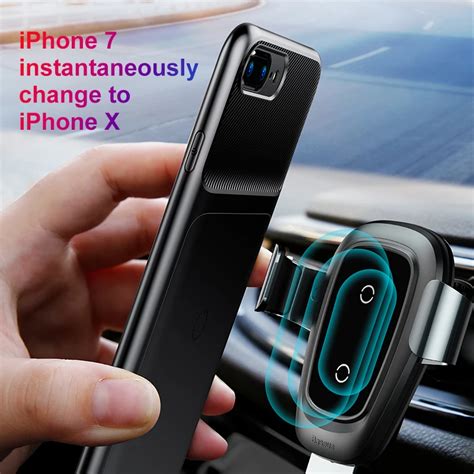 Baseus qi wireless charger receiver case for iPhone 7 plus wireless charging case cover Original ...