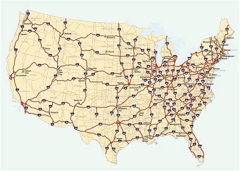 United States Map With Roads And Highways - Rubia Claribel