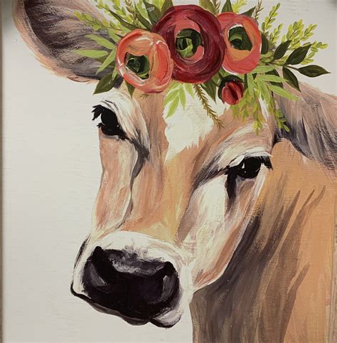 Spring Cow Framed Art