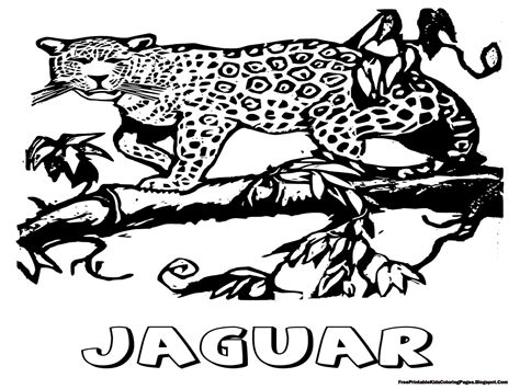 Jaguar coloring pages to download and print for free