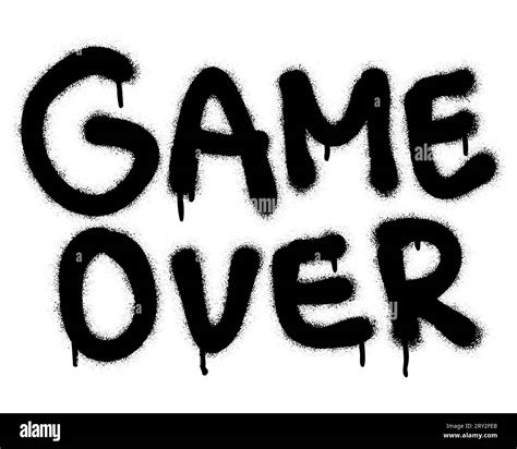 Spray graffiti quote GAME OVER. White background Stock Vector Image ...