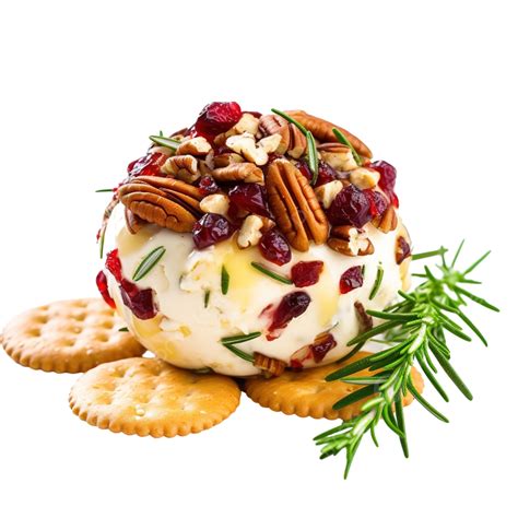 Christmas Cheese Ball Appetizers With Cranberries, Pecans And Herbs, Cheese Ball, Parsley PNG ...