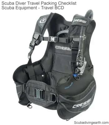 Scuba Diver Travel Packing Checklist Scuba Equipment - Travel BCD | Scuba Diving Earth