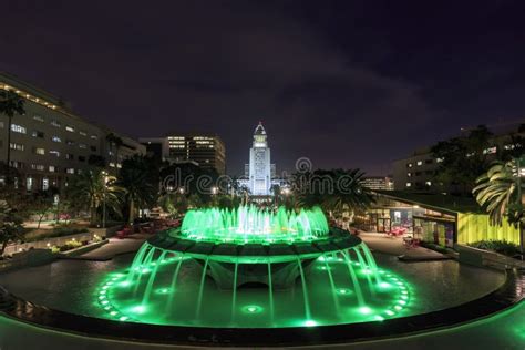 Night View of Los Angeles City Hall Stock Image - Image of california, united: 85991747