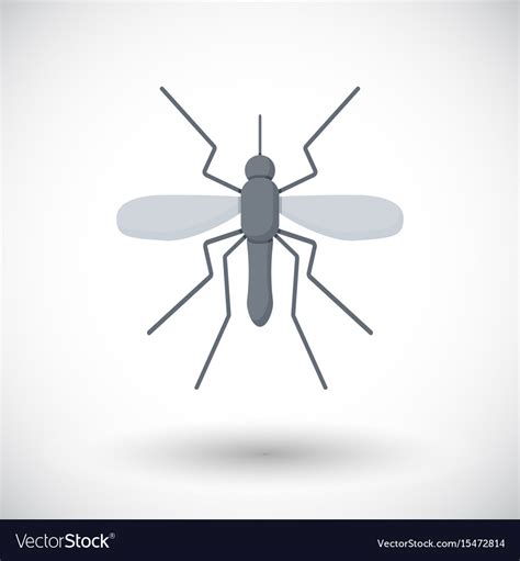 Mosquito flat icon Royalty Free Vector Image - VectorStock