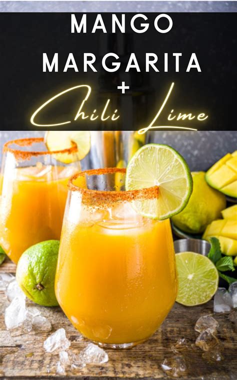 Mango Margarita with Chili Lime - All Too Yummy | Mango margarita, Mango margarita recipe, Mixed ...