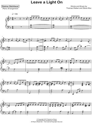 "Leave a Light On" Sheet Music - 12 Arrangements Available Instantly ...