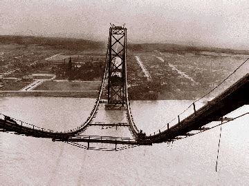 The building of the Ambassador Bridge | Detroit | History